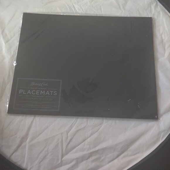 Placemats by Hester & Cook, chalkboard finish, set of 16, for art, menu, names. - Picture 3 of 4